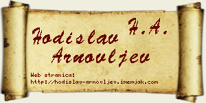 Hodislav Arnovljev vizit kartica